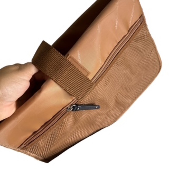 NWT Franklin Covey Morgan Triple Gusset Wheeled Canvas Case Brown/Tan - Picture 7 of 13